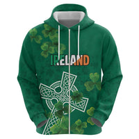 Ireland Cross Celtic Personalized Zip Hoodie Irish Pride Shamrock - Wonder Print Shop