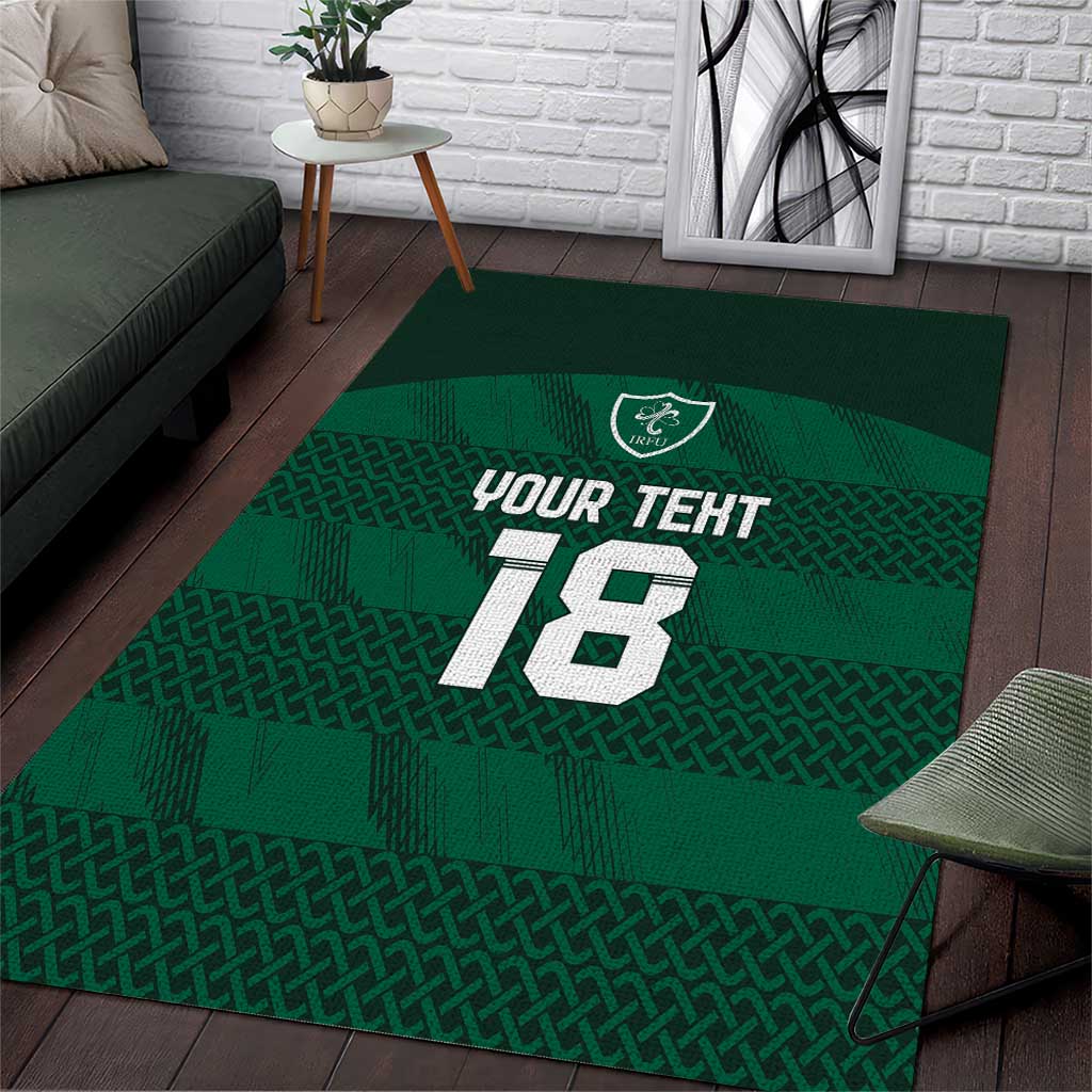 Custom Ireland Rugby Area Rug Celtic Heritage - Wonder Print Shop
