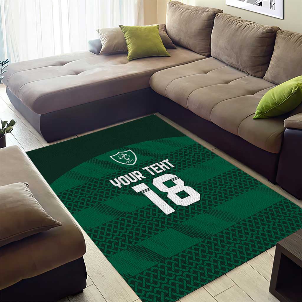 Custom Ireland Rugby Area Rug Celtic Heritage - Wonder Print Shop