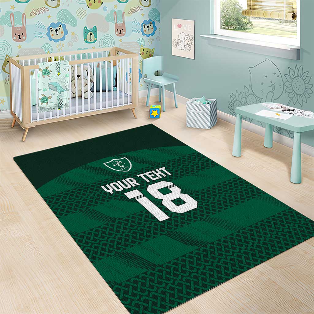 Custom Ireland Rugby Area Rug Celtic Heritage - Wonder Print Shop