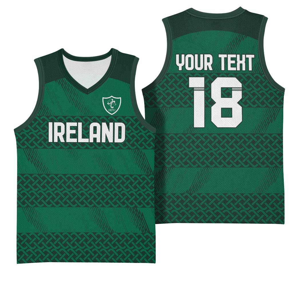 Custom Ireland Rugby Basketball Jersey Celtic Heritage - Wonder Print Shop