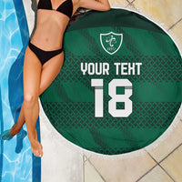 Custom Ireland Rugby Beach Blanket Celtic Heritage - Wonder Print Shop