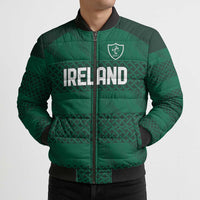 Custom Ireland Rugby Bomber Puffer Jacket Celtic Heritage - Wonder Print Shop