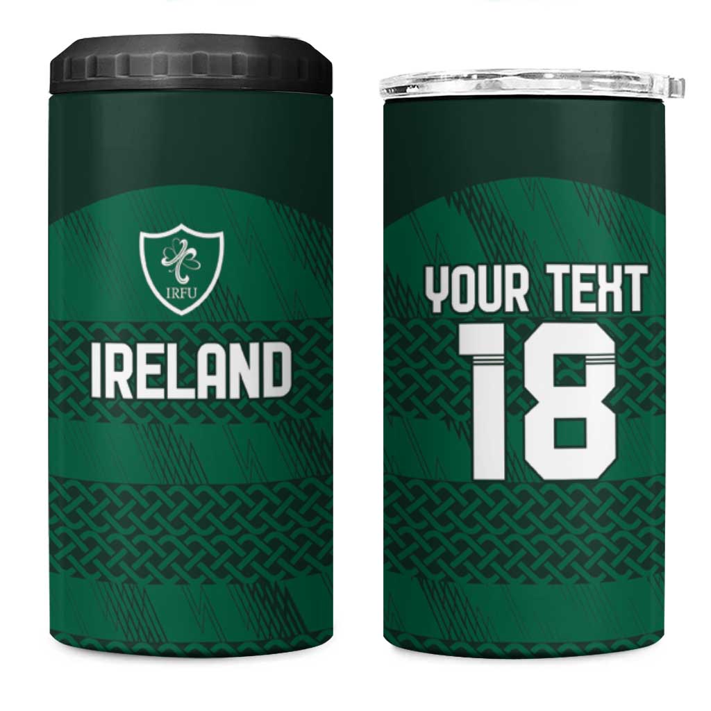 Custom Ireland Rugby 4 in 1 Can Cooler Tumbler Celtic Heritage - Wonder Print Shop
