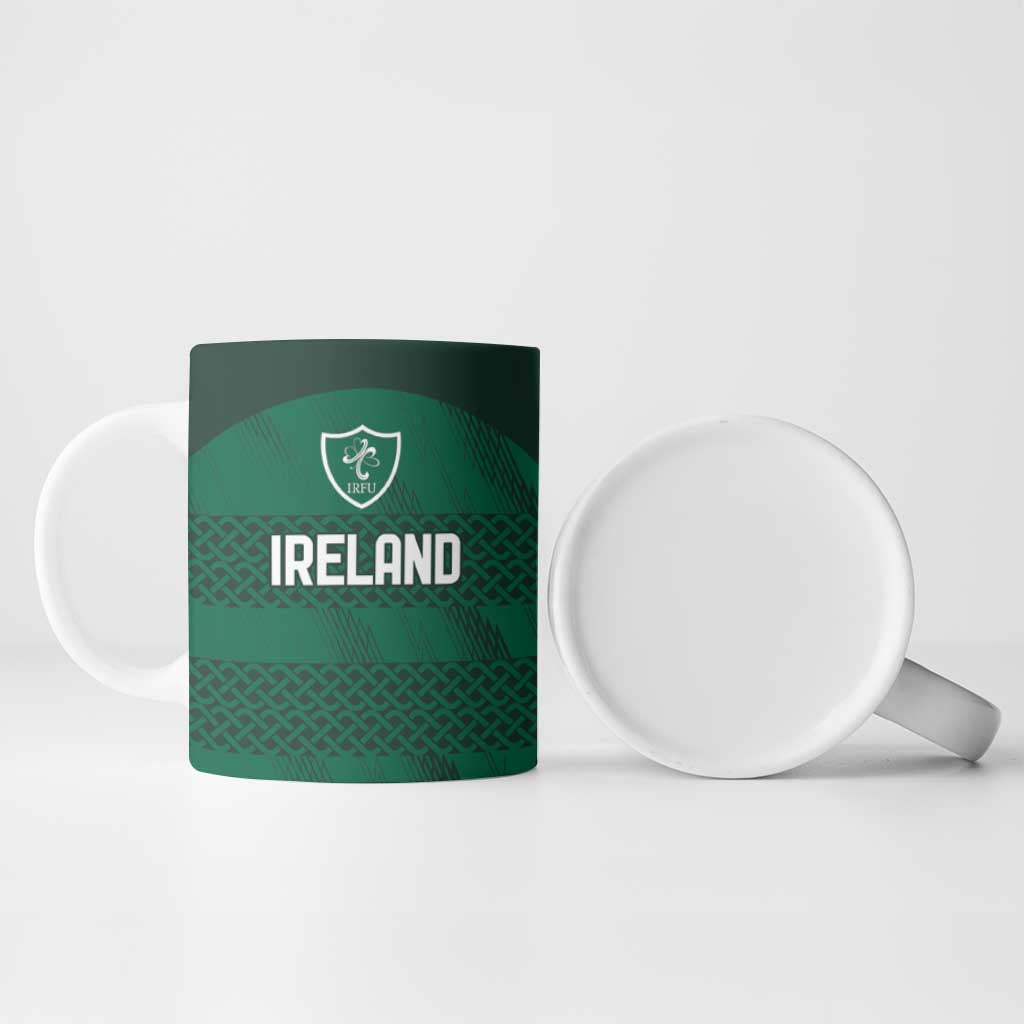 Custom Ireland Rugby Ceramic Mug Celtic Heritage - Wonder Print Shop