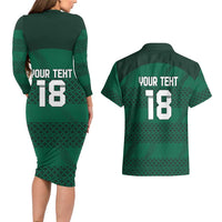 Custom Ireland Rugby Couples Matching Long Sleeve Bodycon Dress and Hawaiian Shirt Celtic Heritage - Wonder Print Shop