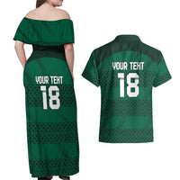 Custom Ireland Rugby Couples Matching Off Shoulder Maxi Dress and Hawaiian Shirt Celtic Heritage - Wonder Print Shop