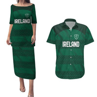 Custom Ireland Rugby Couples Matching Puletasi and Hawaiian Shirt Celtic Heritage - Wonder Print Shop