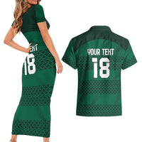 Custom Ireland Rugby Couples Matching Short Sleeve Bodycon Dress and Hawaiian Shirt Celtic Heritage - Wonder Print Shop