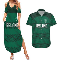 Custom Ireland Rugby Couples Matching Summer Maxi Dress and Hawaiian Shirt Celtic Heritage - Wonder Print Shop