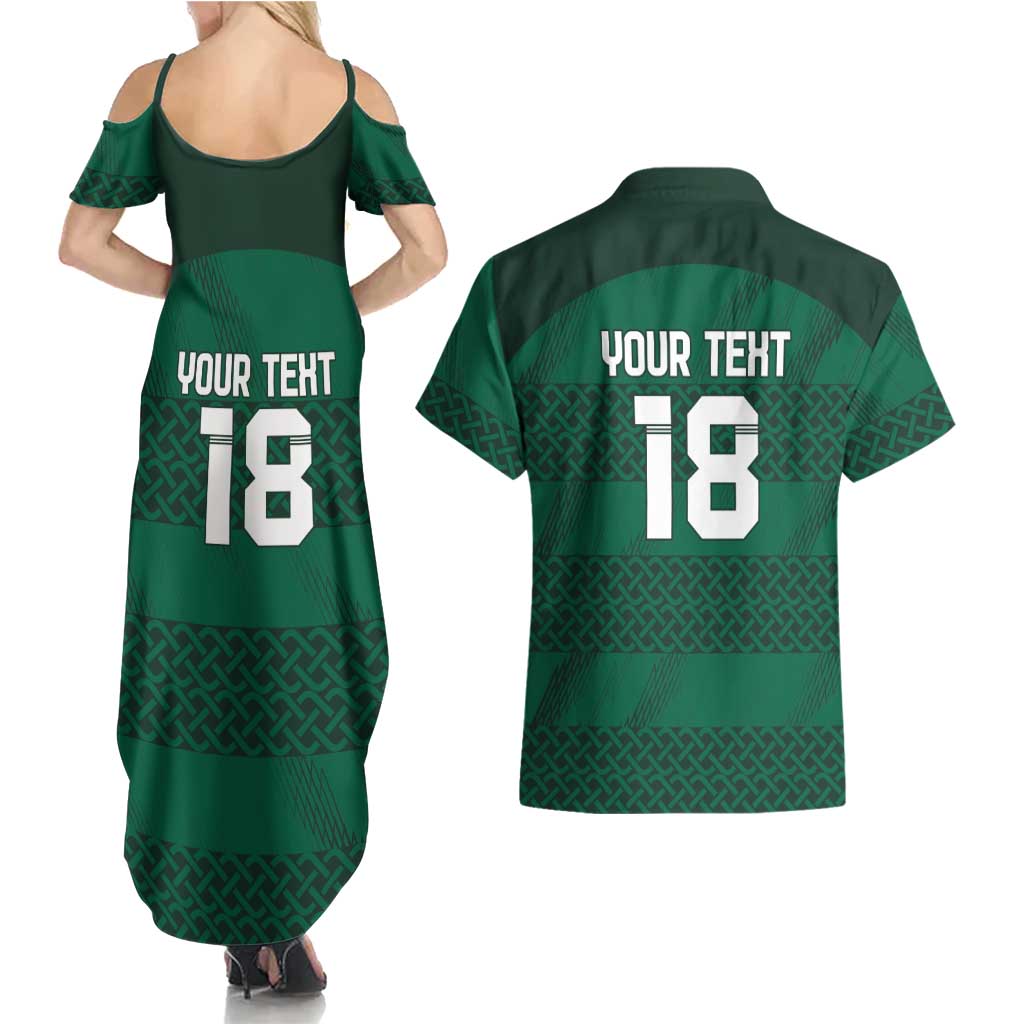 Custom Ireland Rugby Couples Matching Summer Maxi Dress and Hawaiian Shirt Celtic Heritage - Wonder Print Shop