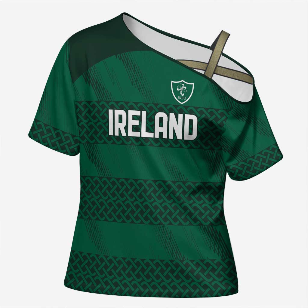 Custom Ireland Rugby Cross Shoulder Shirt Celtic Heritage - Wonder Print Shop