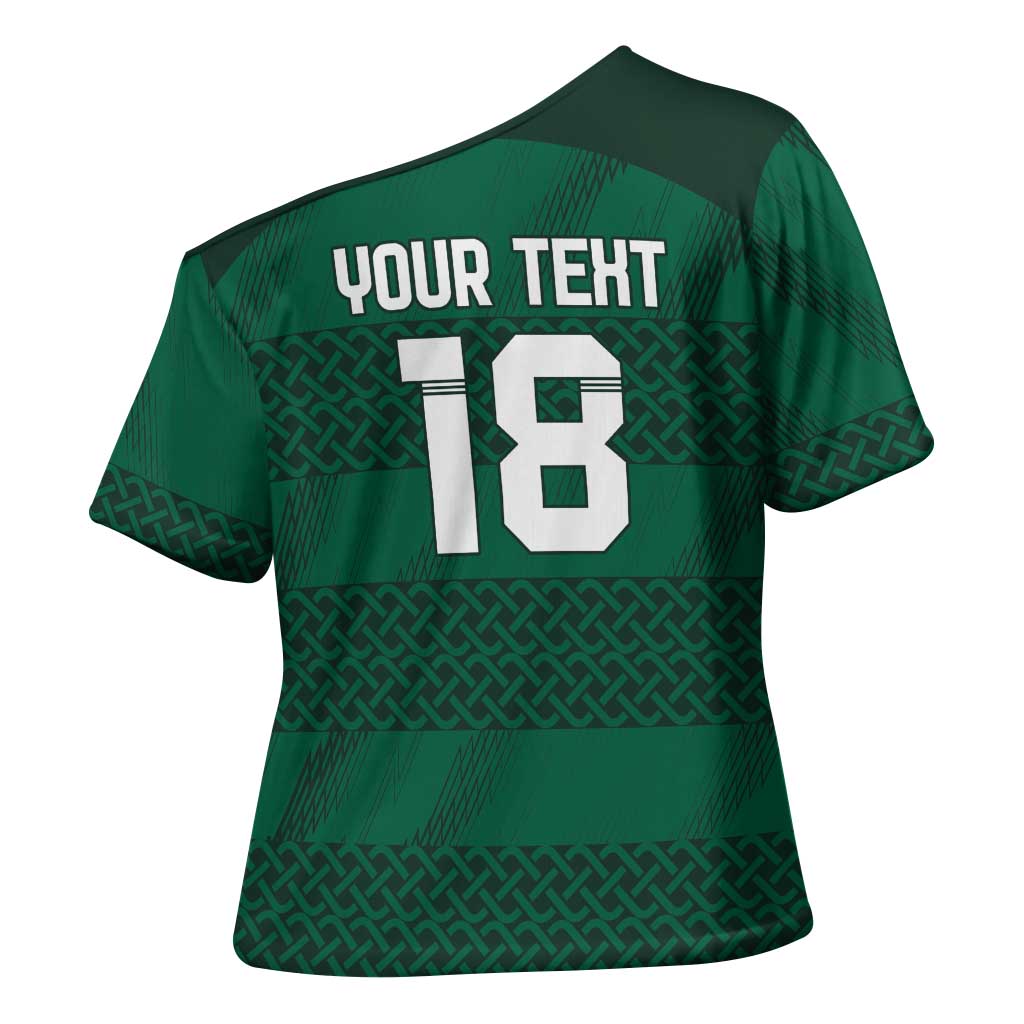 Custom Ireland Rugby Cross Shoulder Shirt Celtic Heritage - Wonder Print Shop