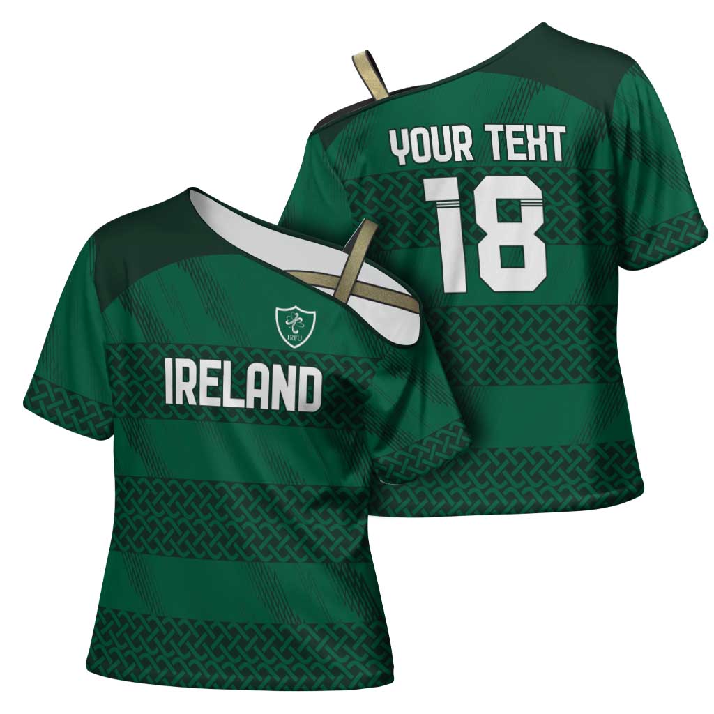 Custom Ireland Rugby Cross Shoulder Shirt Celtic Heritage - Wonder Print Shop