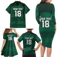 Custom Ireland Rugby Family Matching Long Sleeve Bodycon Dress and Hawaiian Shirt Celtic Heritage - Wonder Print Shop
