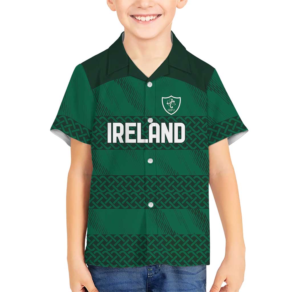 Custom Ireland Rugby Family Matching Mermaid Dress and Hawaiian Shirt Celtic Heritage - Wonder Print Shop