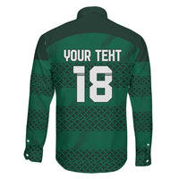 Custom Ireland Rugby Family Matching Off The Shoulder Long Sleeve Dress and Hawaiian Shirt Celtic Heritage - Wonder Print Shop