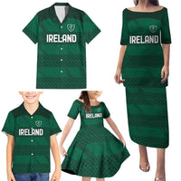 Custom Ireland Rugby Family Matching Puletasi and Hawaiian Shirt Celtic Heritage - Wonder Print Shop