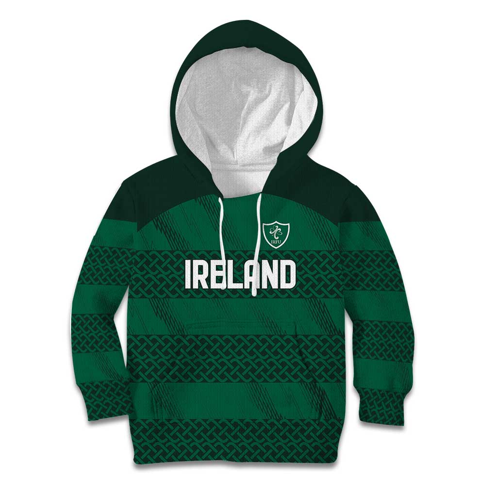 Custom Ireland Rugby Kid Hoodie Celtic Heritage - Wonder Print Shop