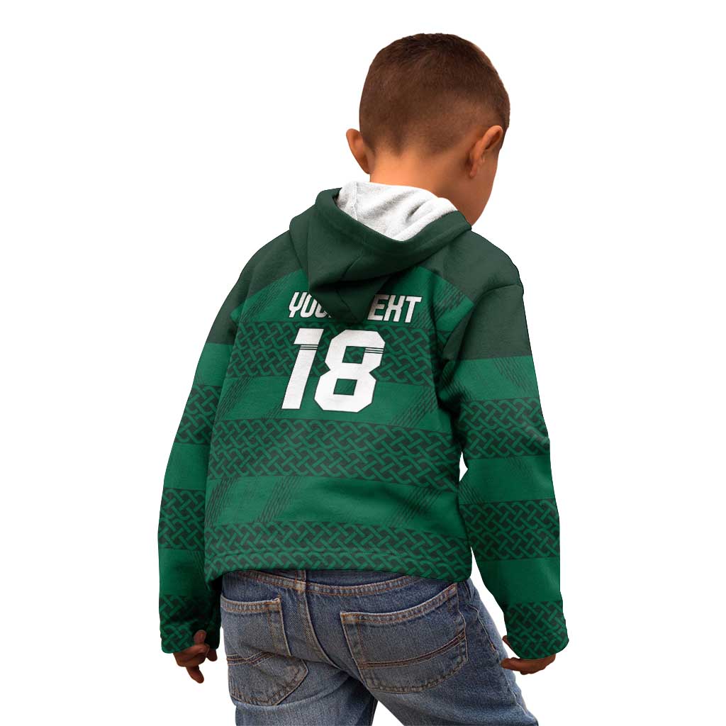 Custom Ireland Rugby Kid Hoodie Celtic Heritage - Wonder Print Shop