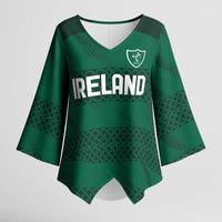 Custom Ireland Rugby Kimono Sleeve Blouse Celtic Heritage - Wonder Print Shop