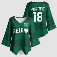 Custom Ireland Rugby Kimono Sleeve Blouse Celtic Heritage - Wonder Print Shop