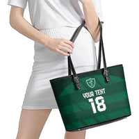 Custom Ireland Rugby Leather Tote Bag Celtic Heritage - Wonder Print Shop