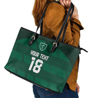 Custom Ireland Rugby Leather Tote Bag Celtic Heritage - Wonder Print Shop