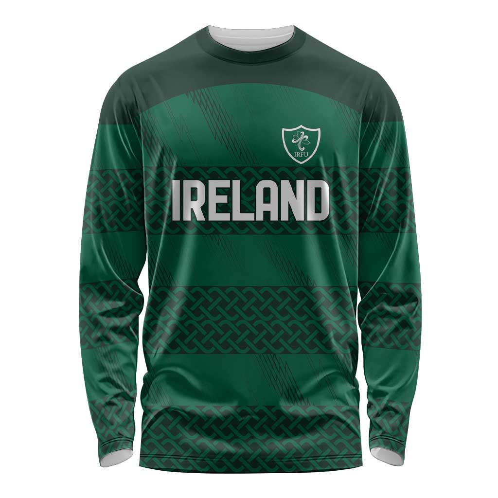 Custom Ireland Rugby Long Sleeve Shirt Celtic Heritage - Wonder Print Shop