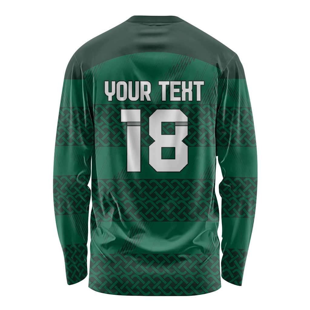 Custom Ireland Rugby Long Sleeve Shirt Celtic Heritage - Wonder Print Shop