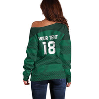 Custom Ireland Rugby Off Shoulder Sweater Celtic Heritage - Wonder Print Shop