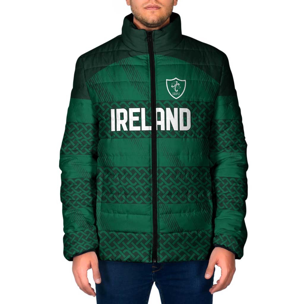 Custom Ireland Rugby Padded Jacket Celtic Heritage - Wonder Print Shop