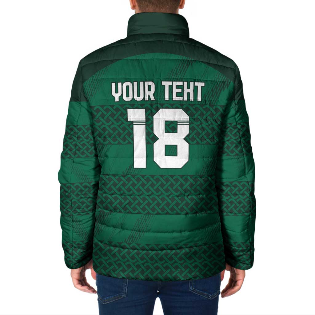 Custom Ireland Rugby Padded Jacket Celtic Heritage - Wonder Print Shop