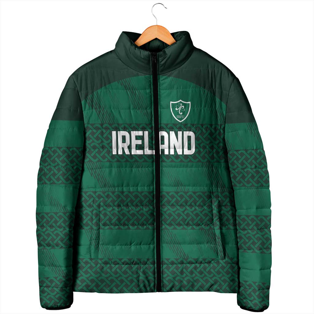 Custom Ireland Rugby Padded Jacket Celtic Heritage - Wonder Print Shop