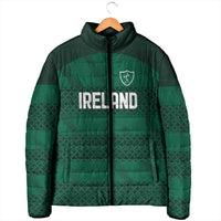 Custom Ireland Rugby Padded Jacket Celtic Heritage - Wonder Print Shop