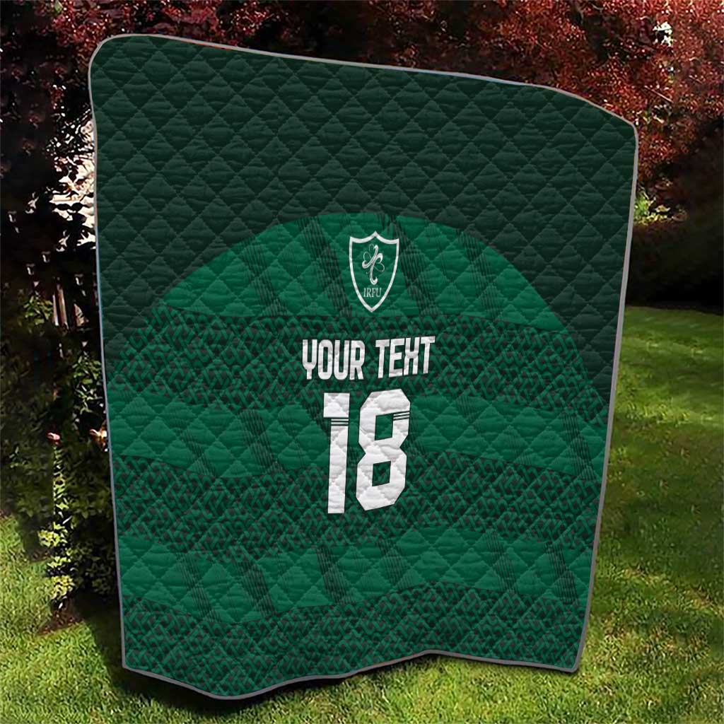 Custom Ireland Rugby Quilt Celtic Heritage - Wonder Print Shop