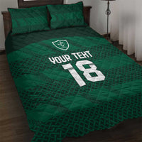 Custom Ireland Rugby Quilt Bed Set Celtic Heritage - Wonder Print Shop
