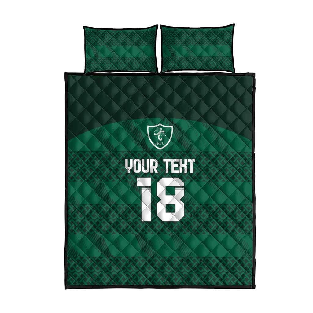 Custom Ireland Rugby Quilt Bed Set Celtic Heritage - Wonder Print Shop