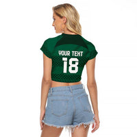 Custom Ireland Rugby Raglan Cropped T Shirt Celtic Heritage - Wonder Print Shop