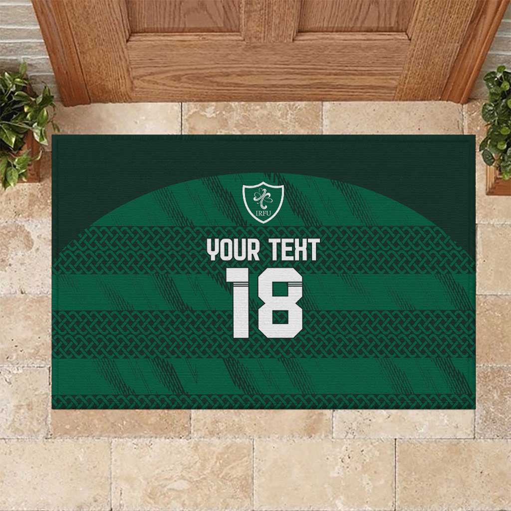 Custom Ireland Rugby Rubber Doormat Celtic Heritage - Wonder Print Shop