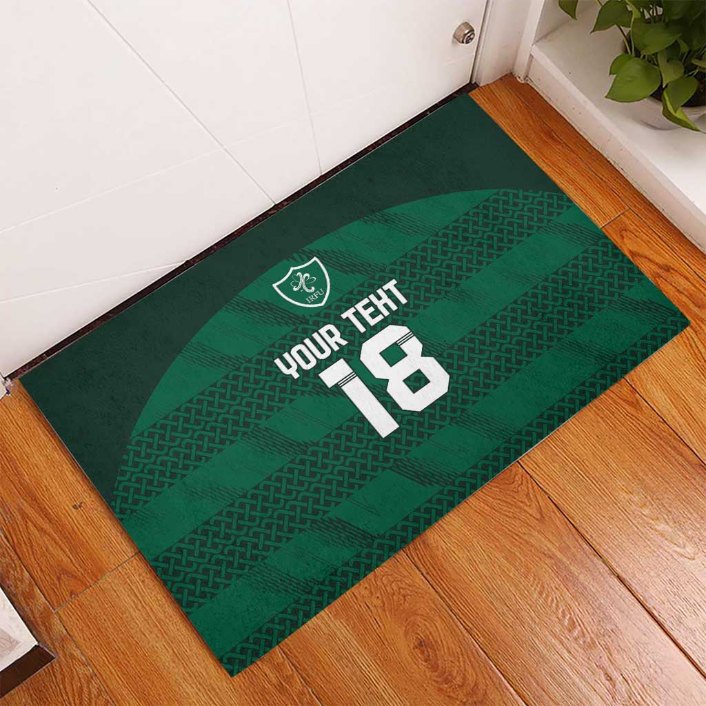 Custom Ireland Rugby Rubber Doormat Celtic Heritage - Wonder Print Shop