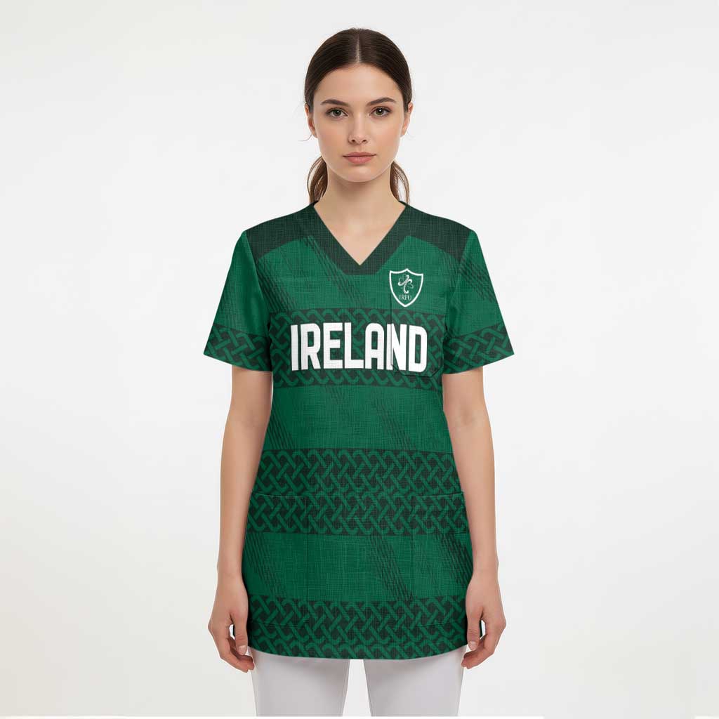 Custom Ireland Rugby Scrub Top Celtic Heritage - Wonder Print Shop