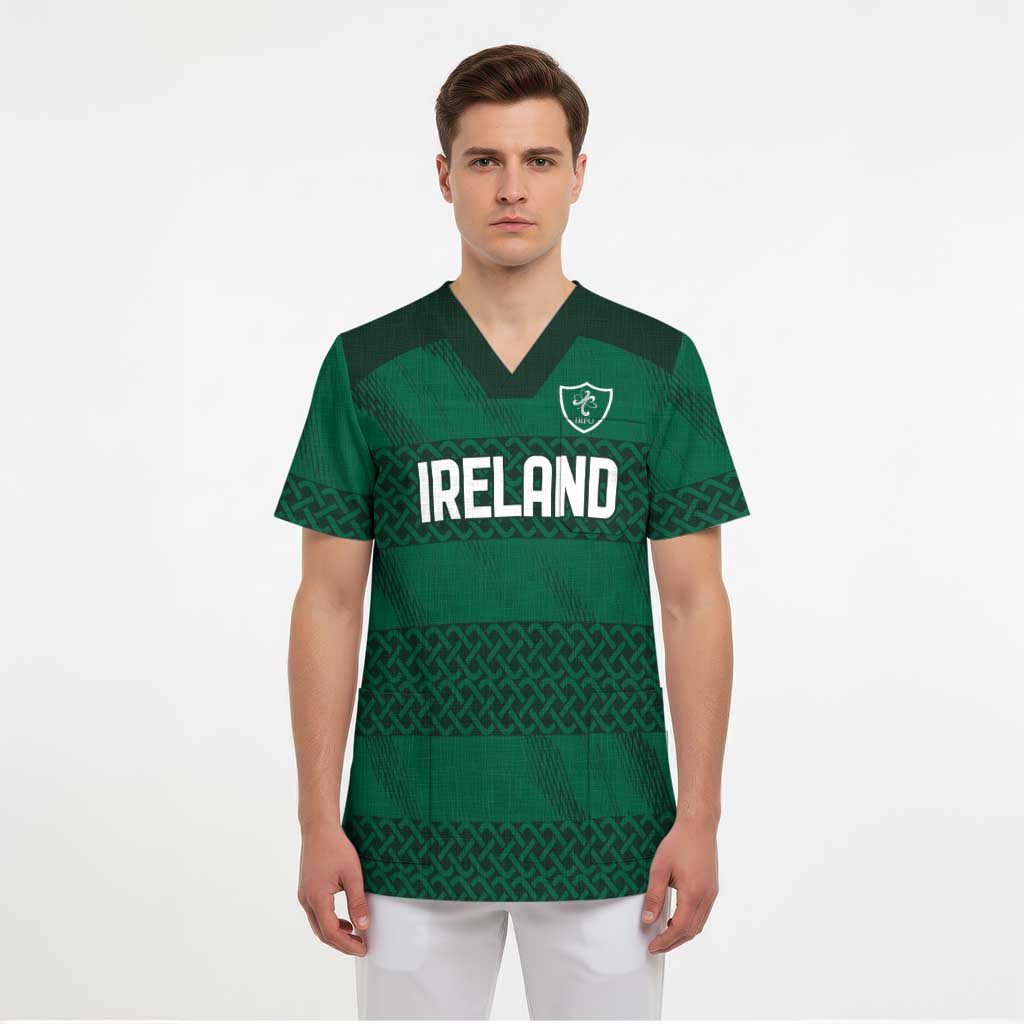 Custom Ireland Rugby Scrub Top Celtic Heritage - Wonder Print Shop