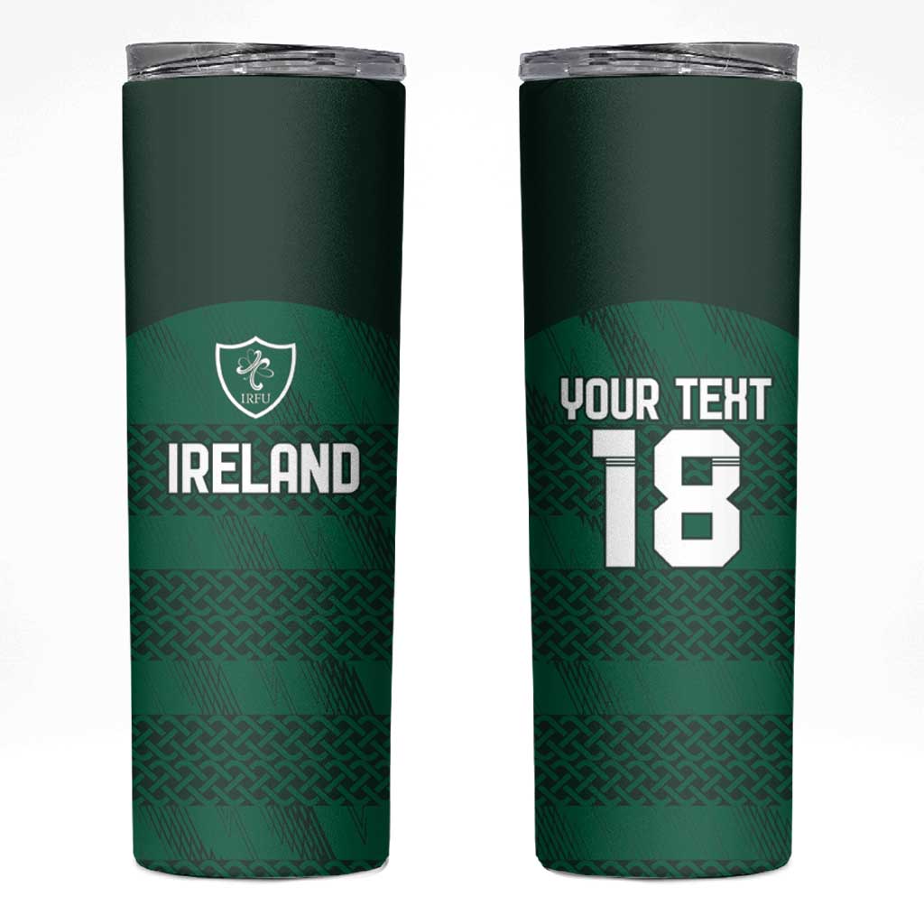 Custom Ireland Rugby Skinny Tumbler Celtic Heritage - Wonder Print Shop