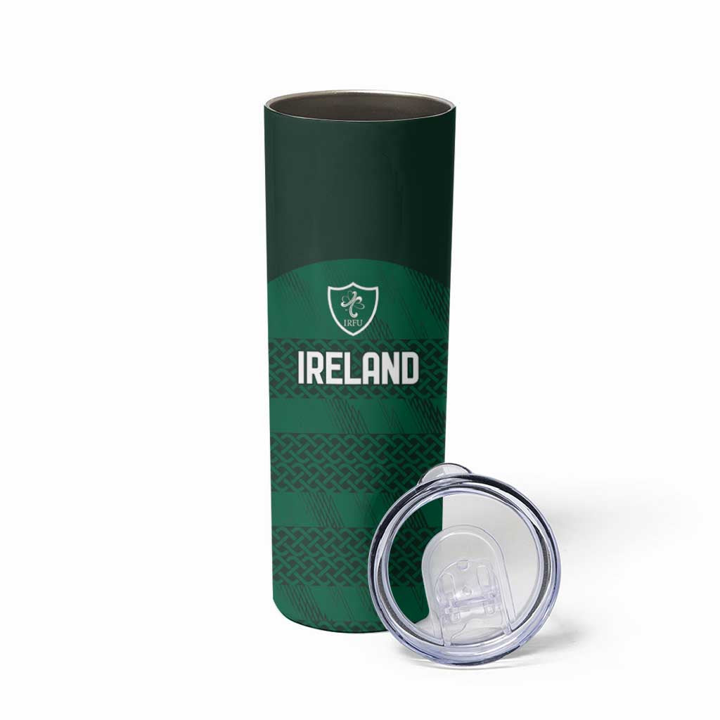 Custom Ireland Rugby Skinny Tumbler Celtic Heritage - Wonder Print Shop