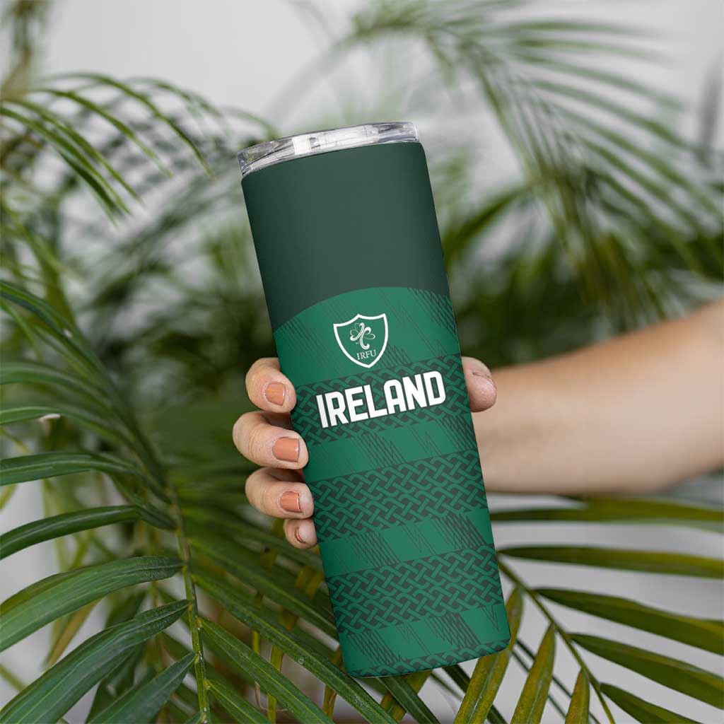Custom Ireland Rugby Skinny Tumbler Celtic Heritage - Wonder Print Shop