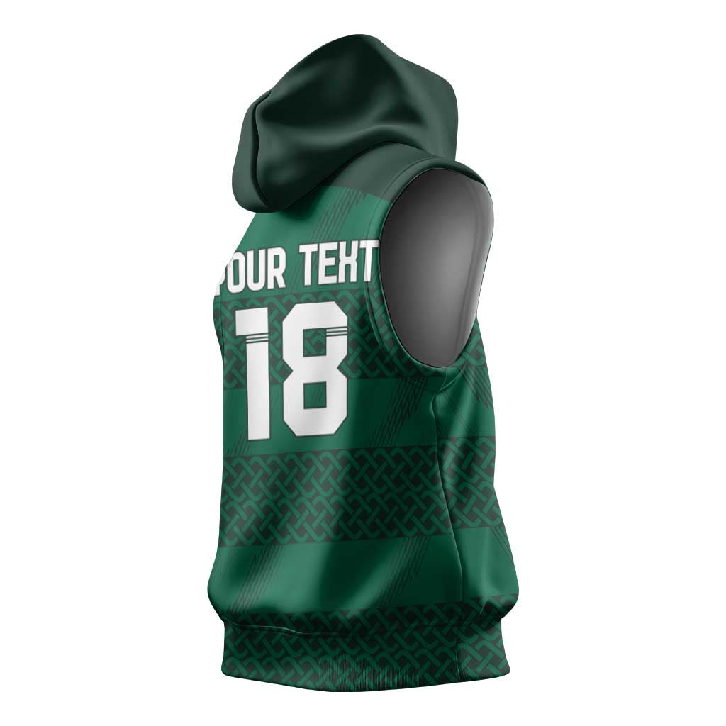 Custom Ireland Rugby Sleeveless Hoodie Celtic Heritage - Wonder Print Shop
