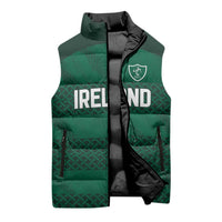 Custom Ireland Rugby Sleeveless Puffer Jacket Celtic Heritage - Wonder Print Shop