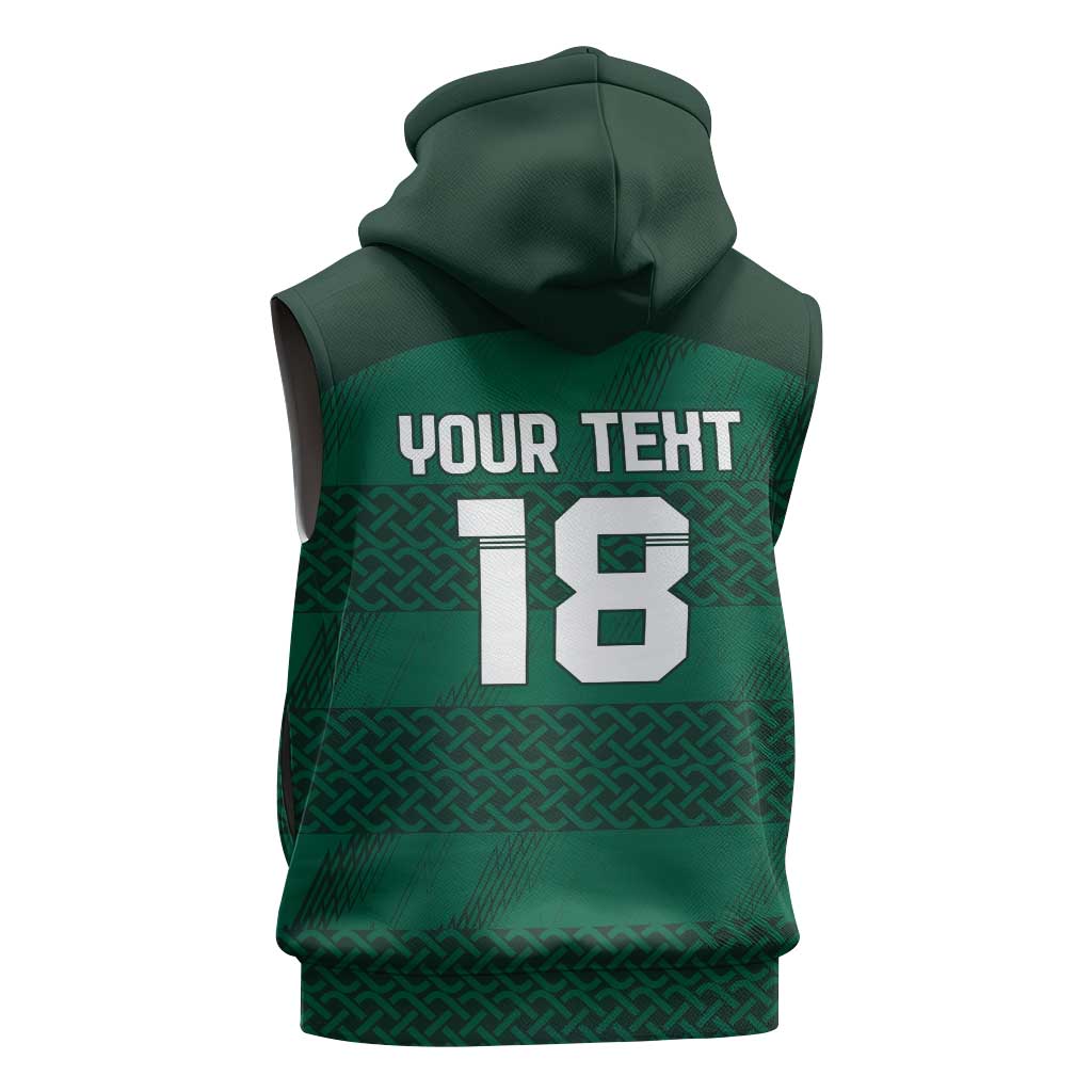 Custom Ireland Rugby Sleeveless Zip Hoodie Celtic Heritage - Wonder Print Shop