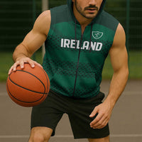 Custom Ireland Rugby Sleeveless Zip Hoodie Celtic Heritage - Wonder Print Shop